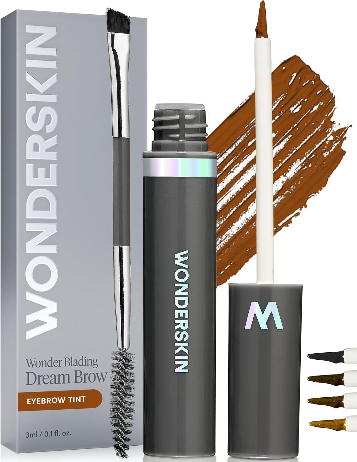 Wonderskin Dream Brow Gel Serum Auburn front view packaging
