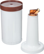 Winco 1 quart pour bottle with brown spout and lid
