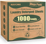Navona 1000 Loads Mega Pack Laundry Detergent Sheets front view concentrated eco-friendly strips
