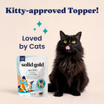 Side view of Solid Gold NutrientBoost 16 ounce cat food topper