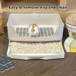 Top view of Rubyhome white rabbit potty trainer