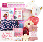 Mark and Lola's First Period Pal Pack Gift Box front view showing hearts bag and contents