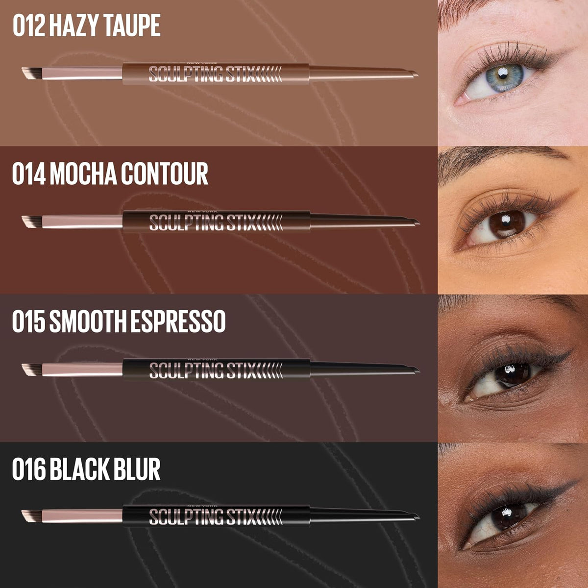 Maybelline Sculpting Stix eyeliner matte finish look