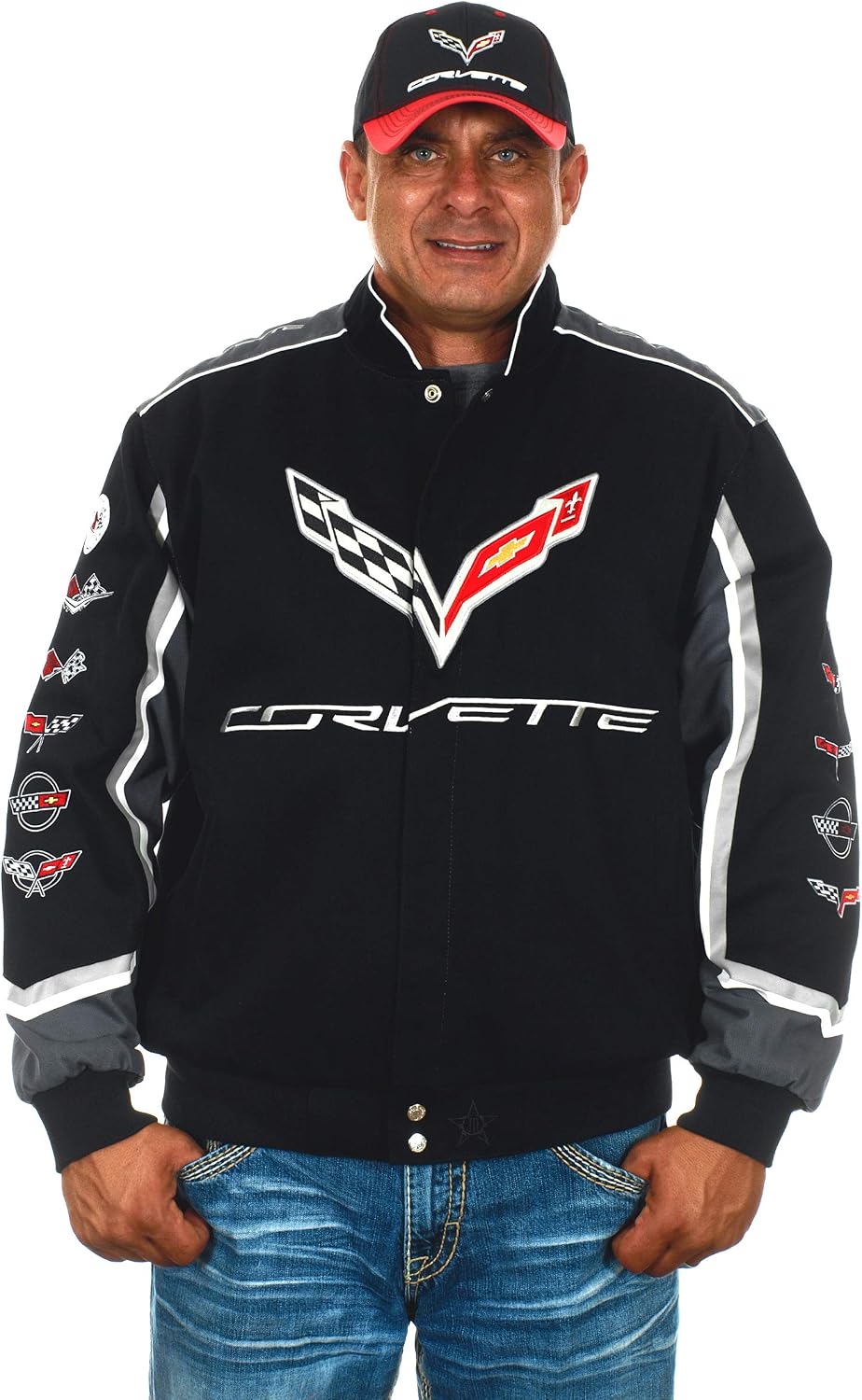 JH Design Group Chevy Corvette C7 twill jacket front view
