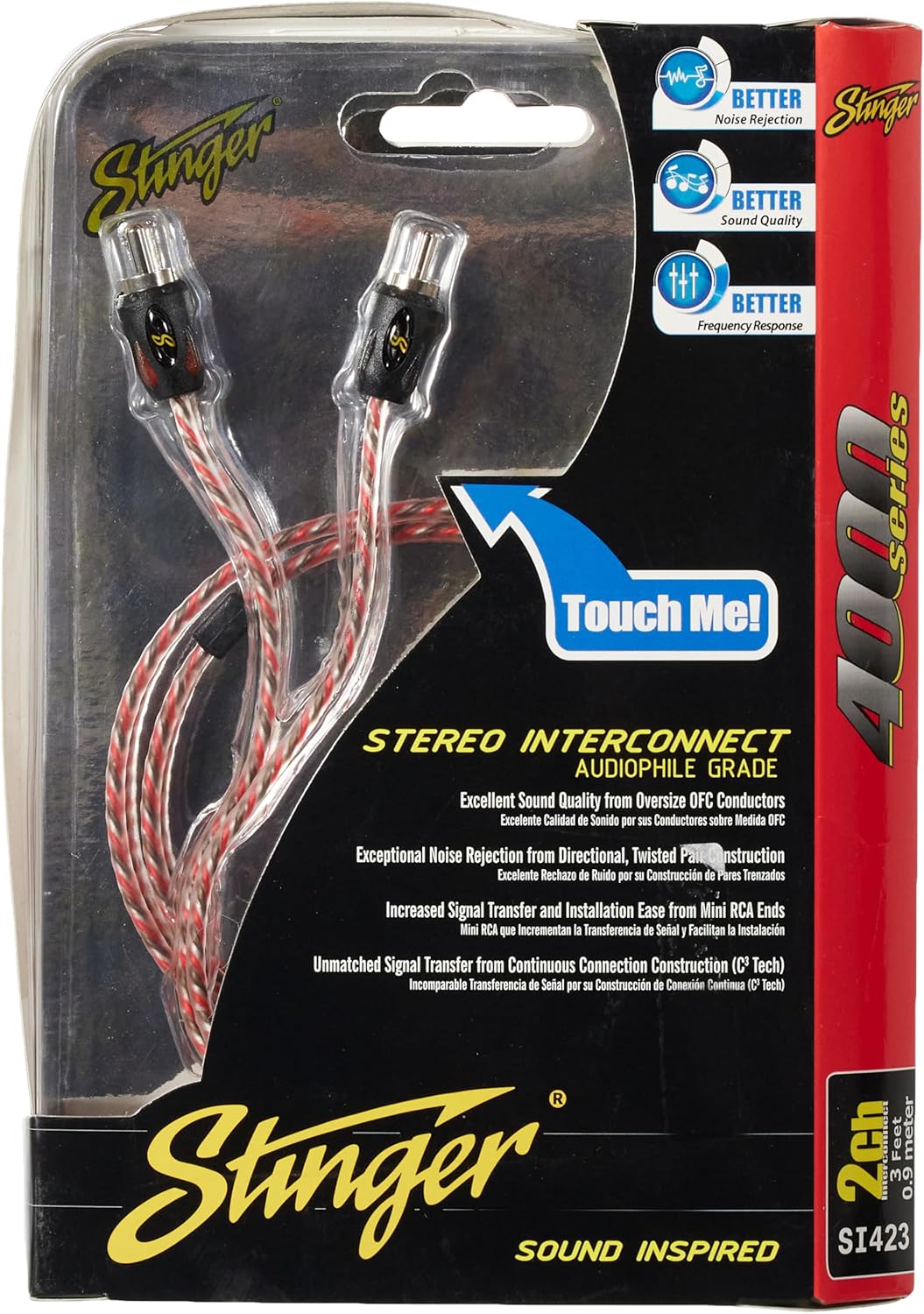 Stinger SI423 3 -Foot of 2-Channel 4000 Series RCA Interconnect Cable - Image 1