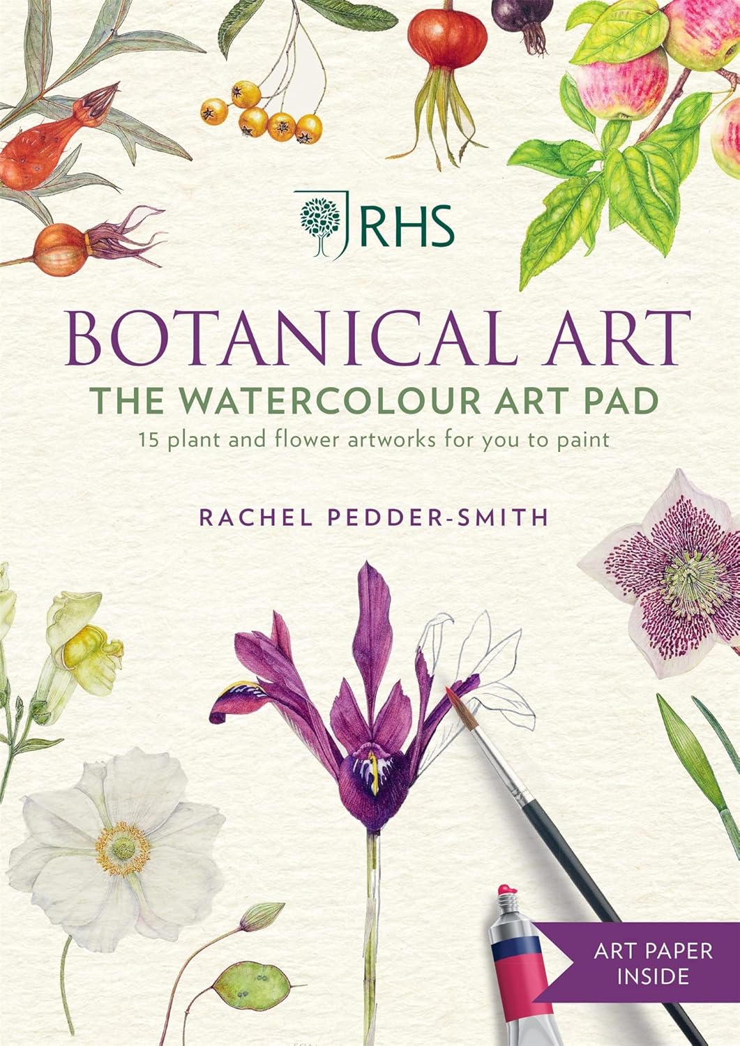 RHS Botanical Art The Watercolour Art Pad: 15 plant and flower artworks for you to paint - Image 1