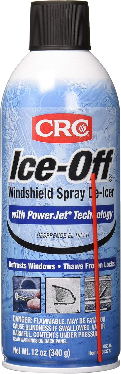 CRC Industries Ice-Off Windshield Spray De-Icer two pack front view for instant automotive frost removal