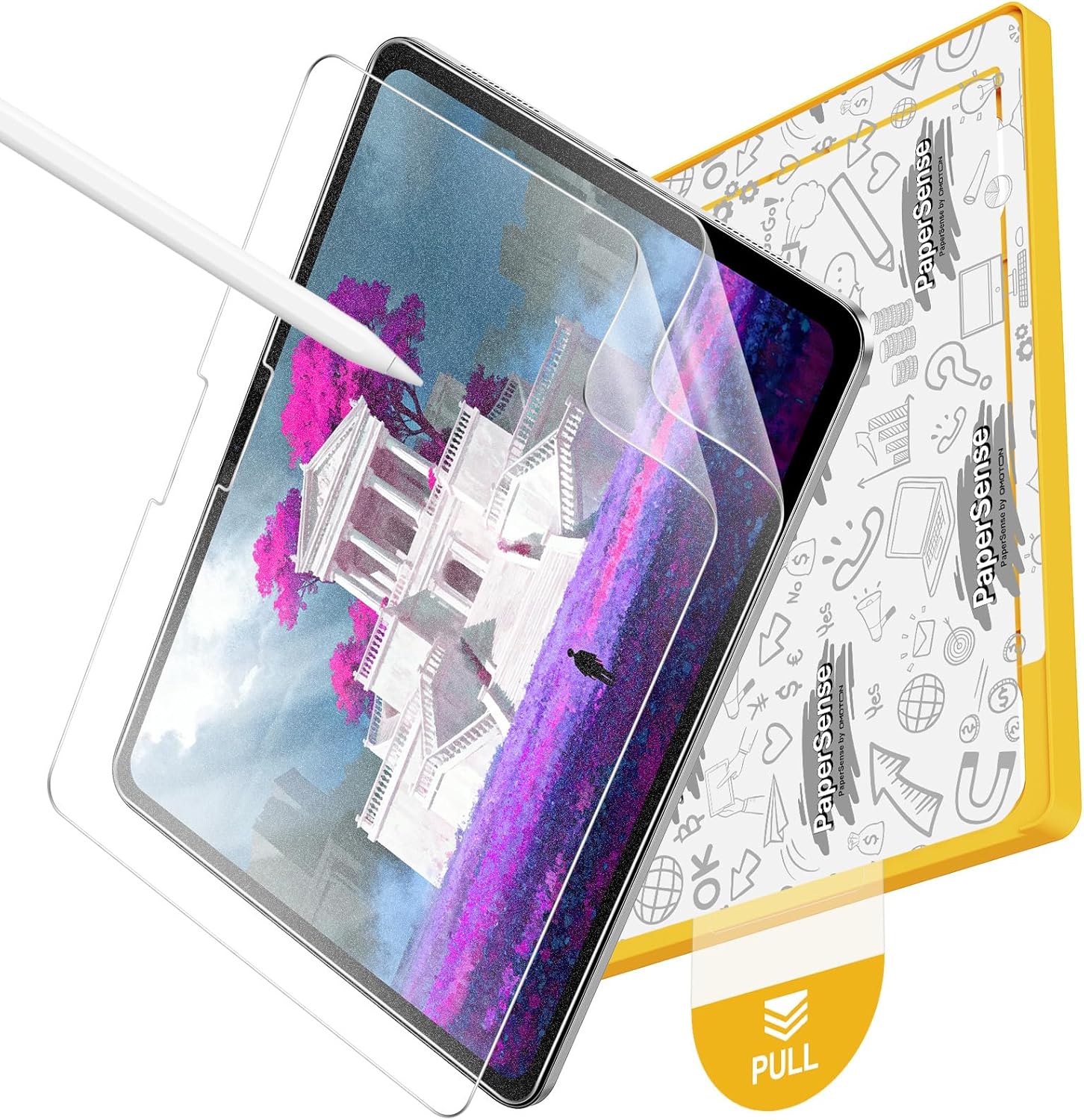 Omoton Papersense 2 Pack Screen Protector for iPad Pro 13 front view