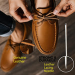 Durable leather shoelaces for casual footwear repair
