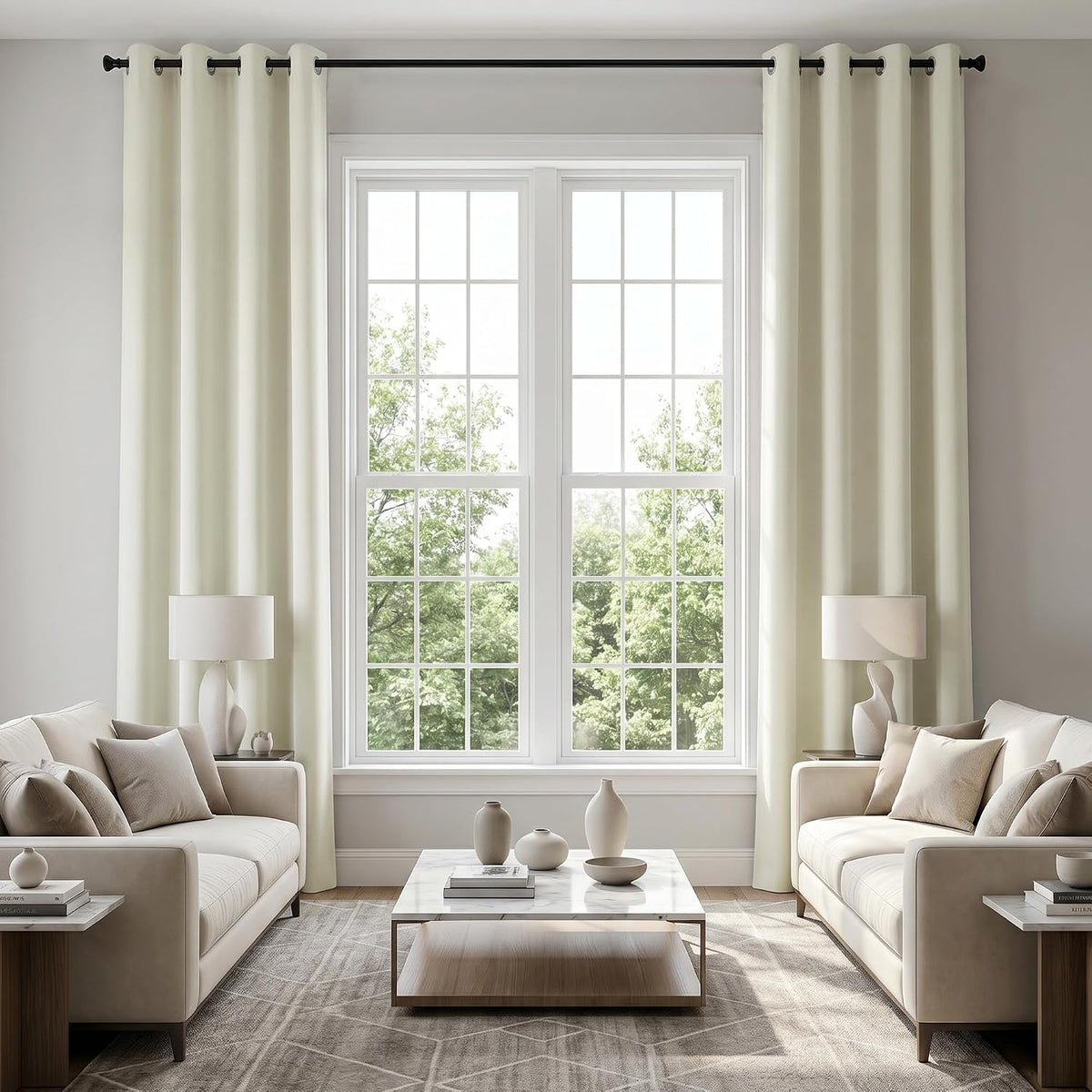 KOUFALL Sage Green Blackout Curtains 72 inches Wide for Bedrdom,Room Darkening Boho Large Window Treatments Extra Wide Curtains for Living Room 70 72x84 in Long 2 Panels Set - Image 11