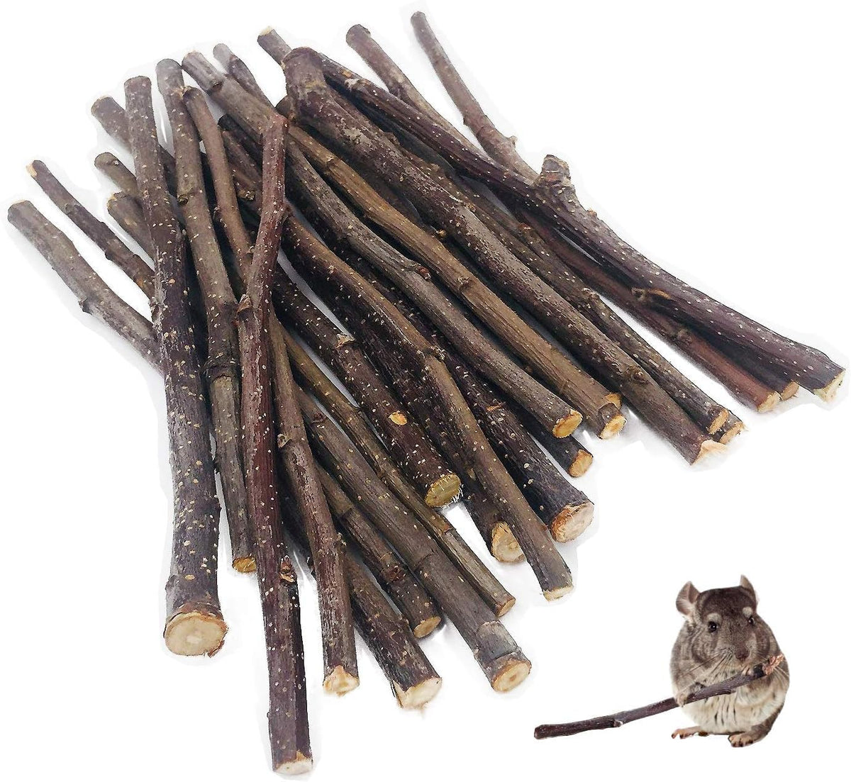 William Craft Apple Sticks Pet Chew Toy Treats front view premium organic wood branches for small animals