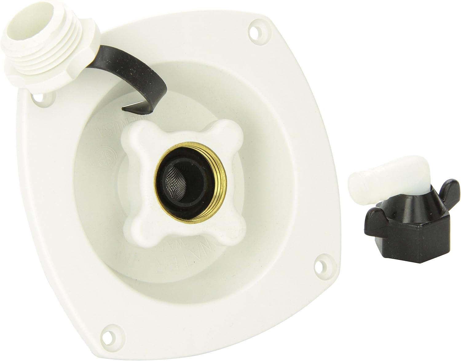Shurflo pressure reducing city water entry front view RV plumbing accessory