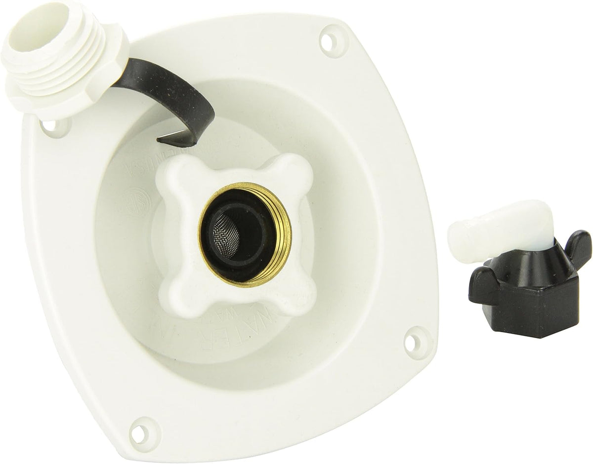 Shurflo pressure reducing city water entry front view RV plumbing accessory