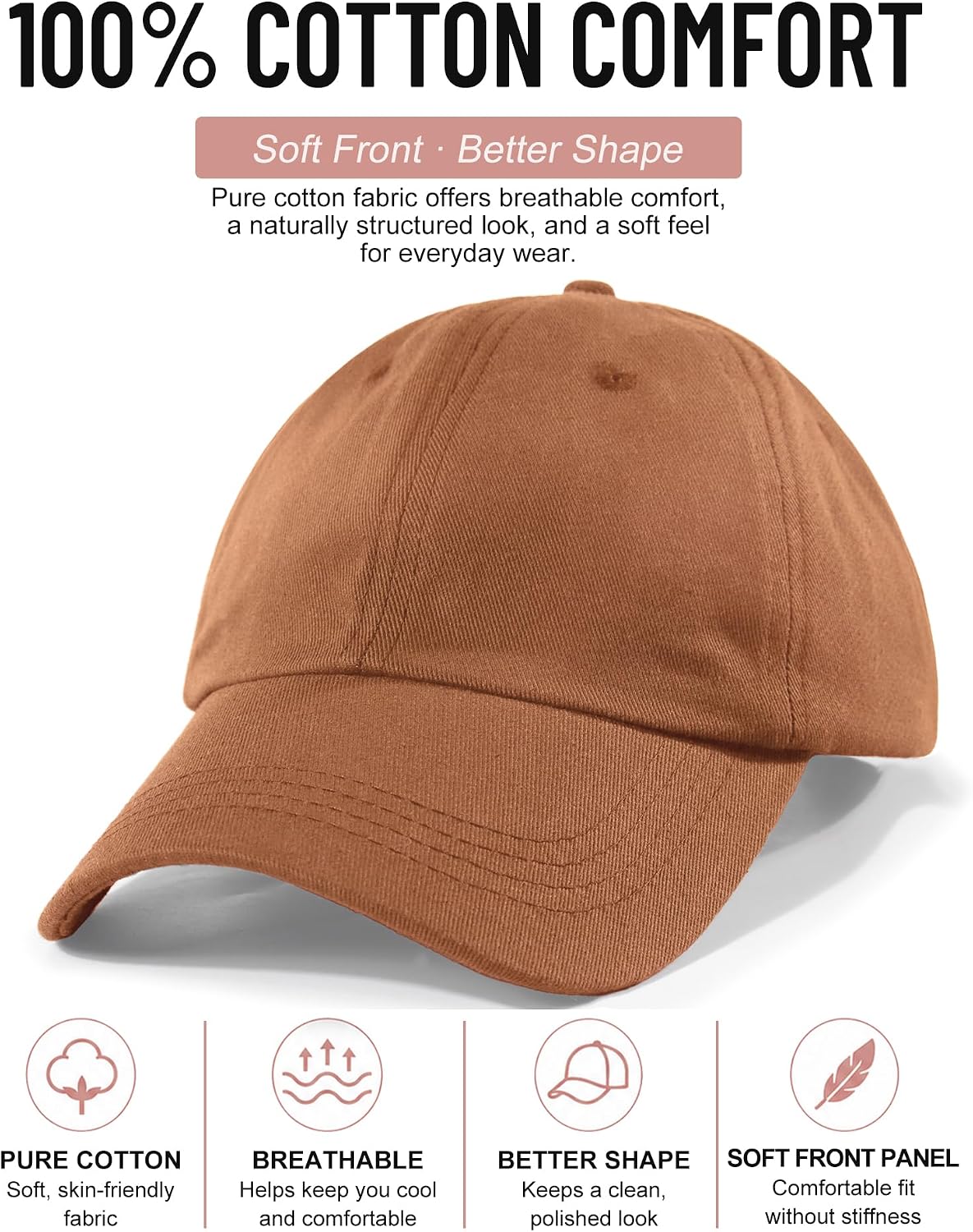 Lvaiz Womens Satin Lined Baseball Cap side profile view