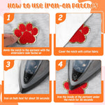 Back view of self-adhesive heat-seal backing on JJUNW clothing appliques