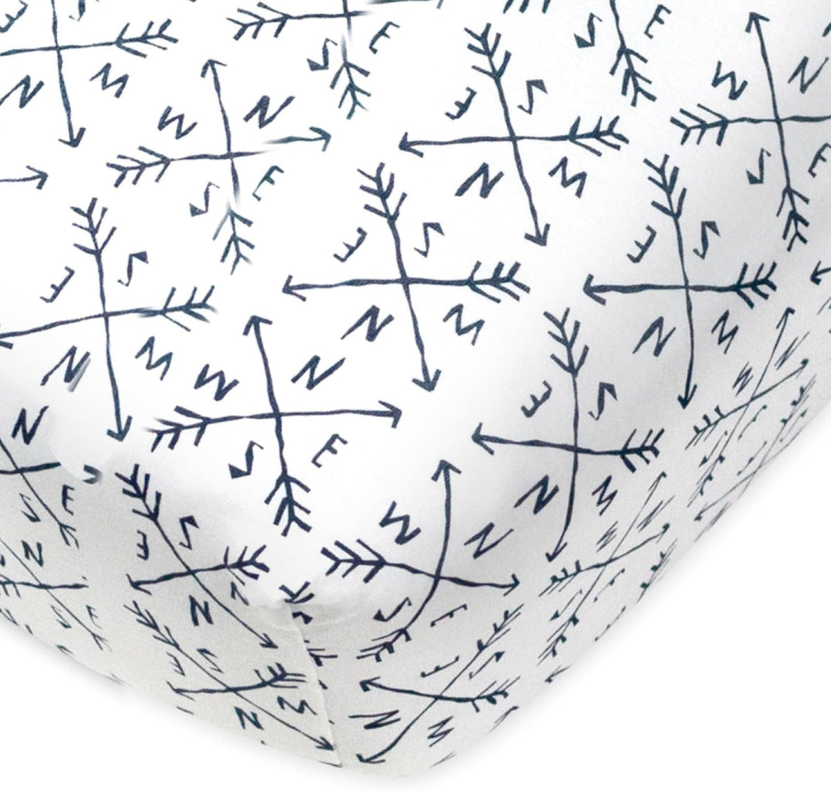 HonestBaby organic cotton fitted crib sheet front view