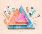 American Crafts Color Pour starter kit instruction booklet and canvas
