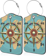 Mesmerizing Mountain Lake Scenery Luggage Tag for Suitcase 2 Pack Leather Luggage Tag with Privacy Flap Name ID Label and Metal Loop for Women Men Travel - Image 15