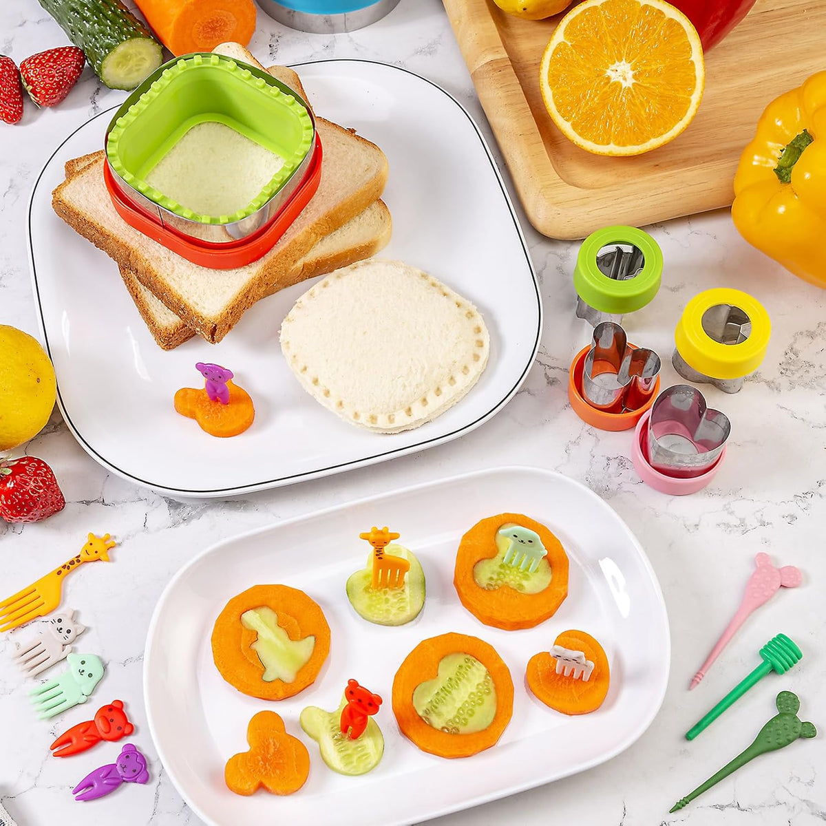 Nifogo sandwich maker set for school lunch preparation