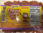 Close up view of the Chucu Pulp Trocitos chewy candy texture