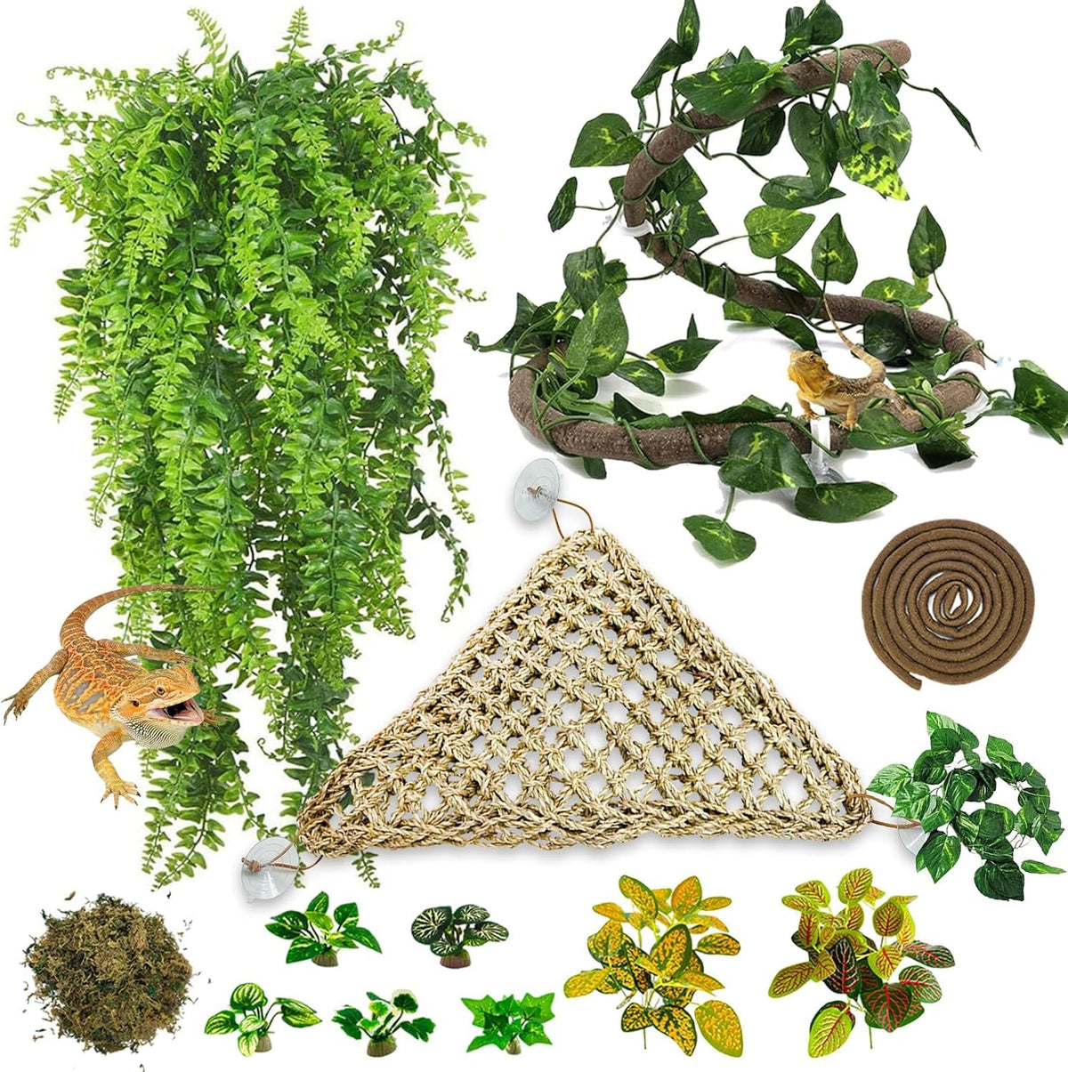 Flexible terrarium vines for chameleons and geckos
