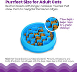 Catstages pet feeder bowl top-down layout and dimensions
