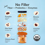 Organic prebiotic pumpkin fiber supplement for pet gut health
