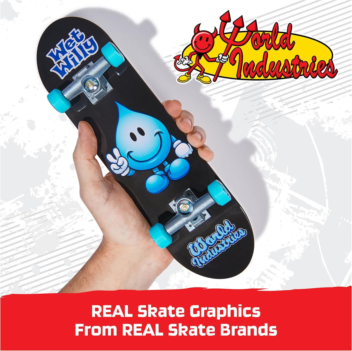 Tech Deck mini skateboard top grip tape and deck design