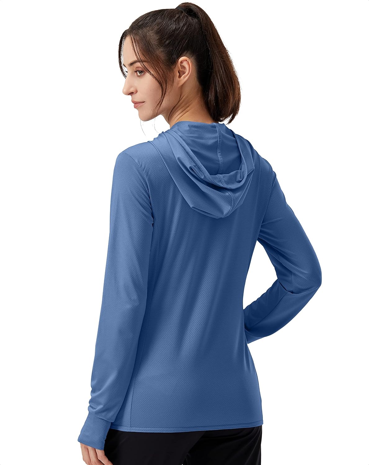 Soothfeel lightweight long sleeve sun shirt side profile view