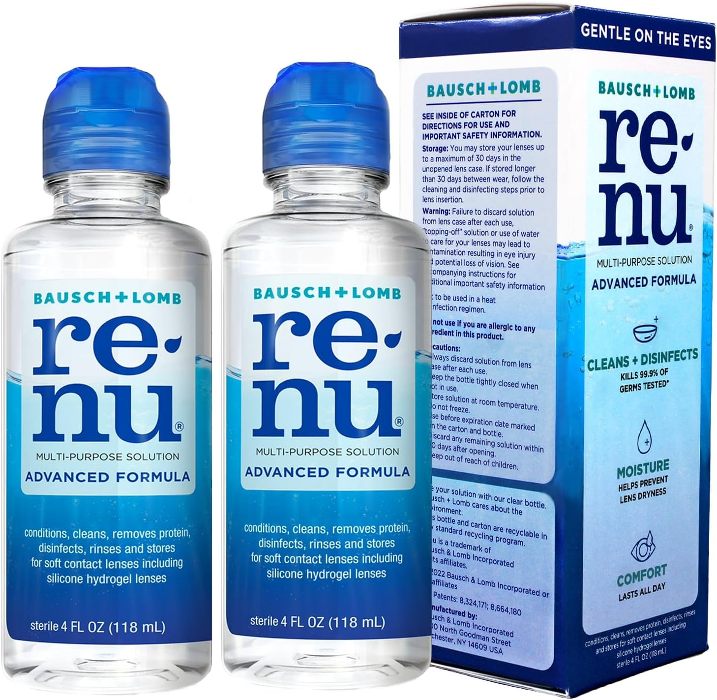 Renu Advanced Multipurpose Contact Lens Solution front view