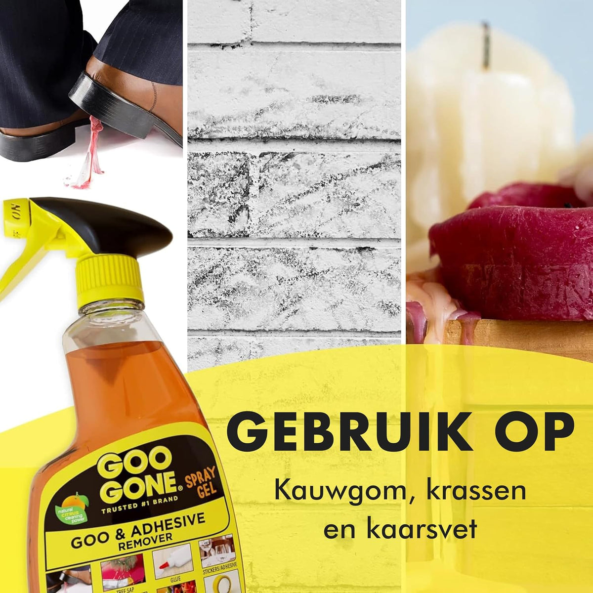 Goo Gone adhesive remover container back label details