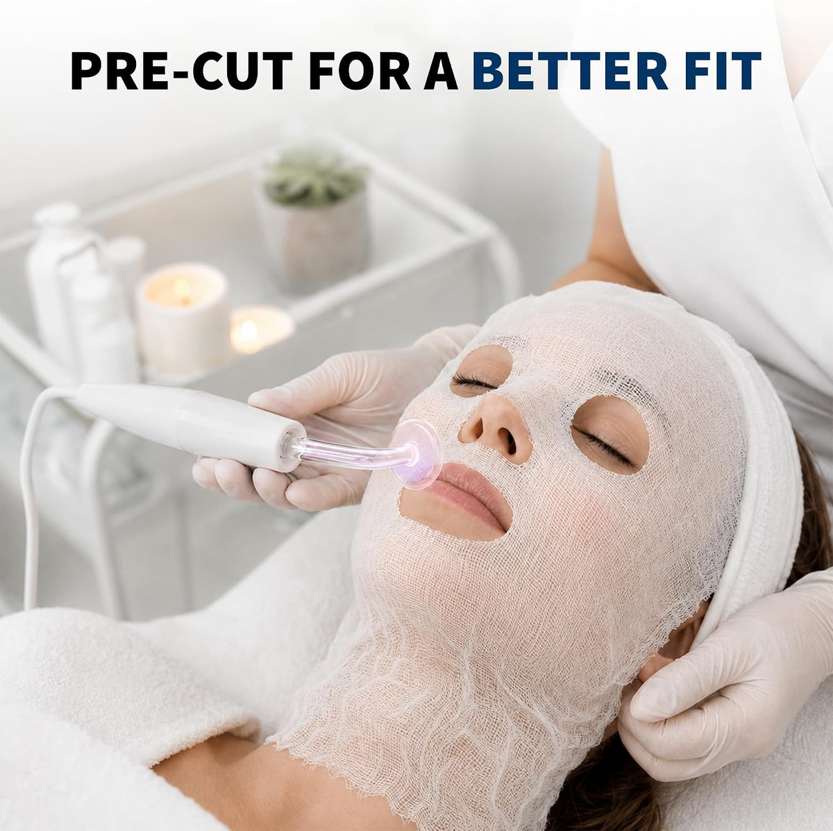 ForPro professional skincare cotton gauze mask in use during spa treatment