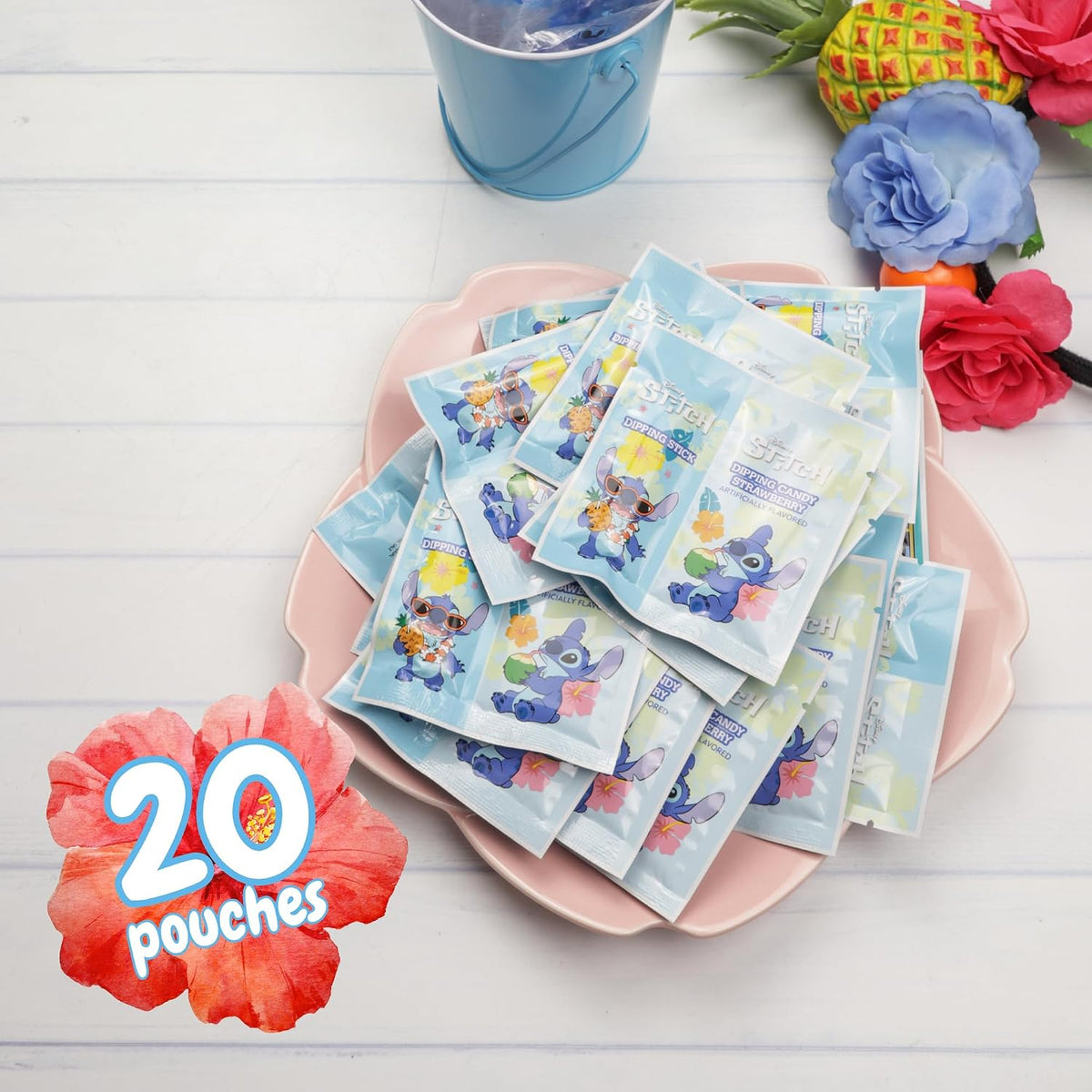 Side profile of imported Lilo and Stitch candy box