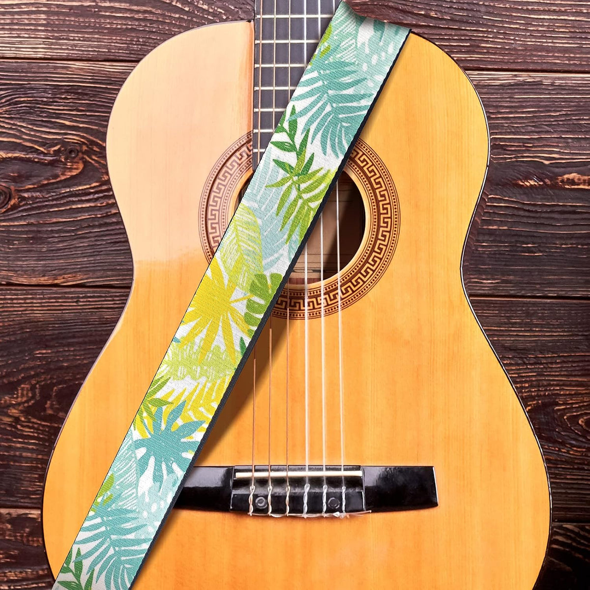 GLENLCWE guitar strap PU leather ends detail view