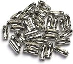 Nickel plated metal connector clasps showing durability and finish.