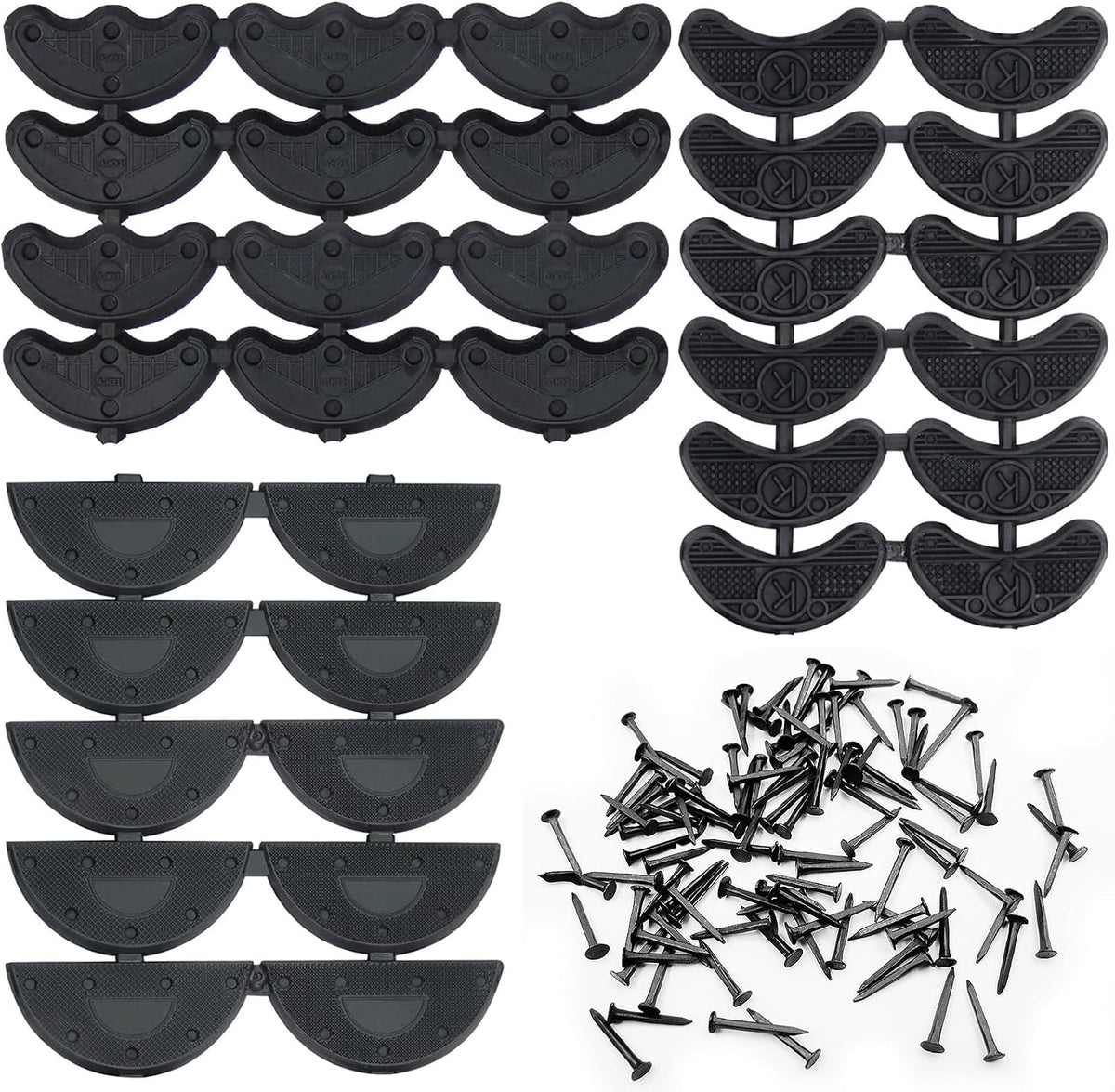 PETDCHEB 24 Pairs Shoe Repair Heel Plates front view