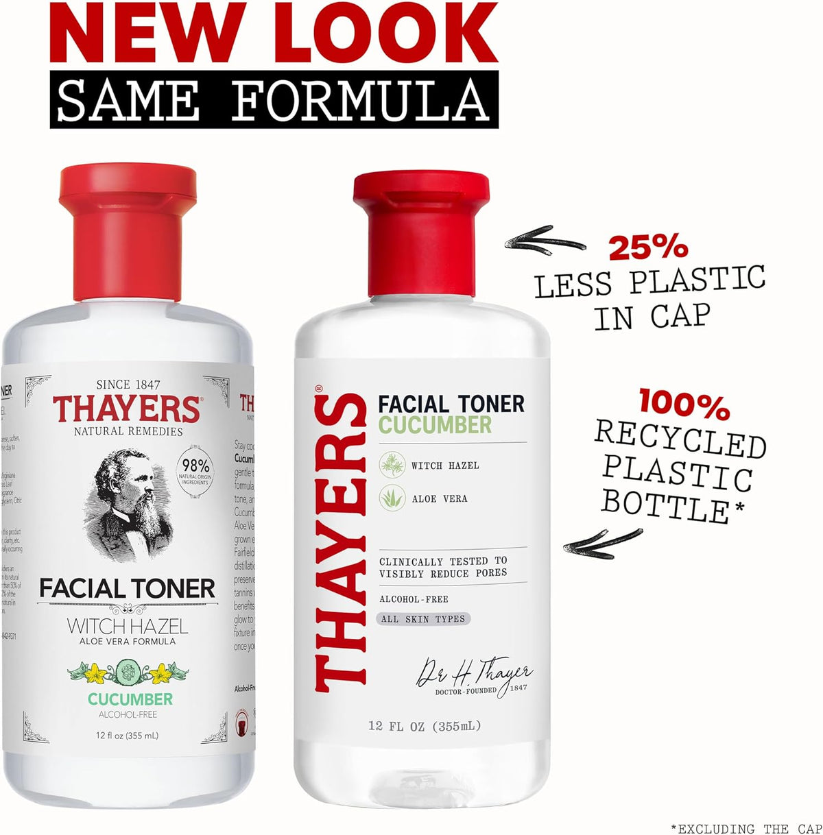 Thayers alcohol free toner bottle back label details