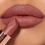 Square-angled tip of Charlotte Tilbury Matte Revolution lipstick