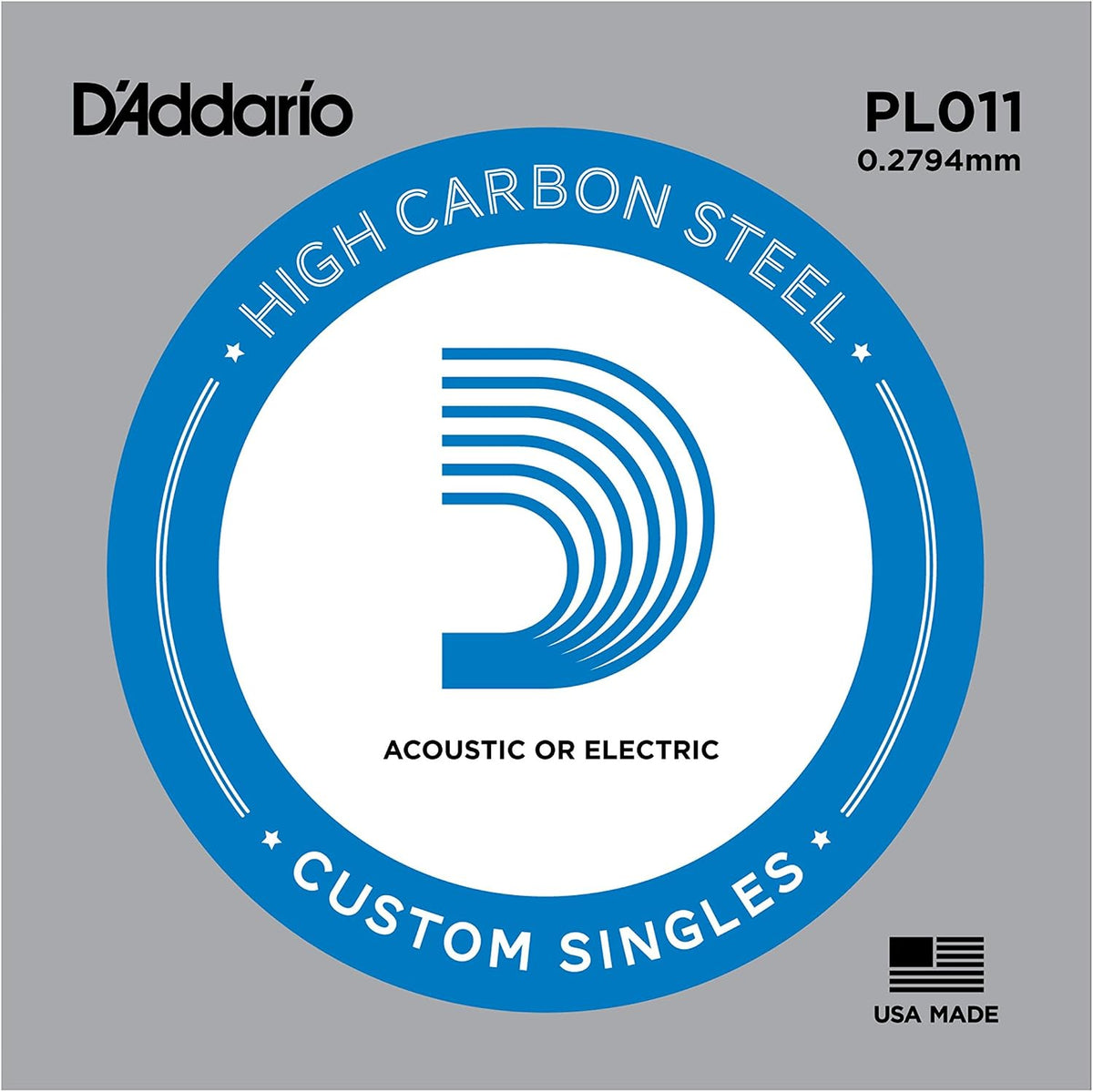 D'Addario PL016 string ready for acoustic guitar