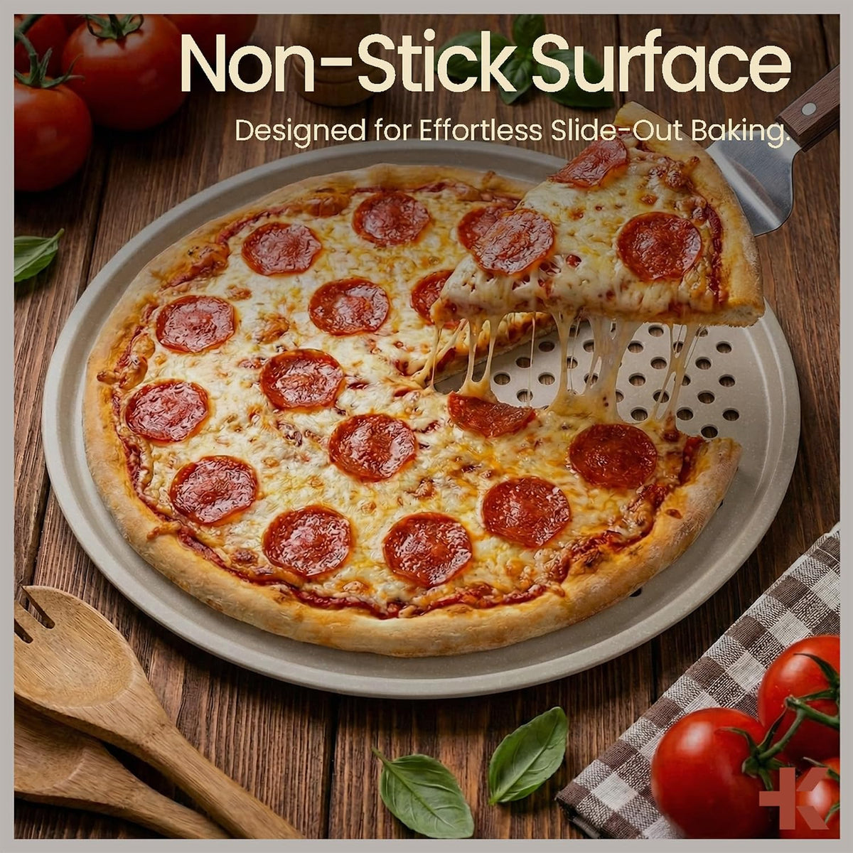 White marble non-stick coating close-up view