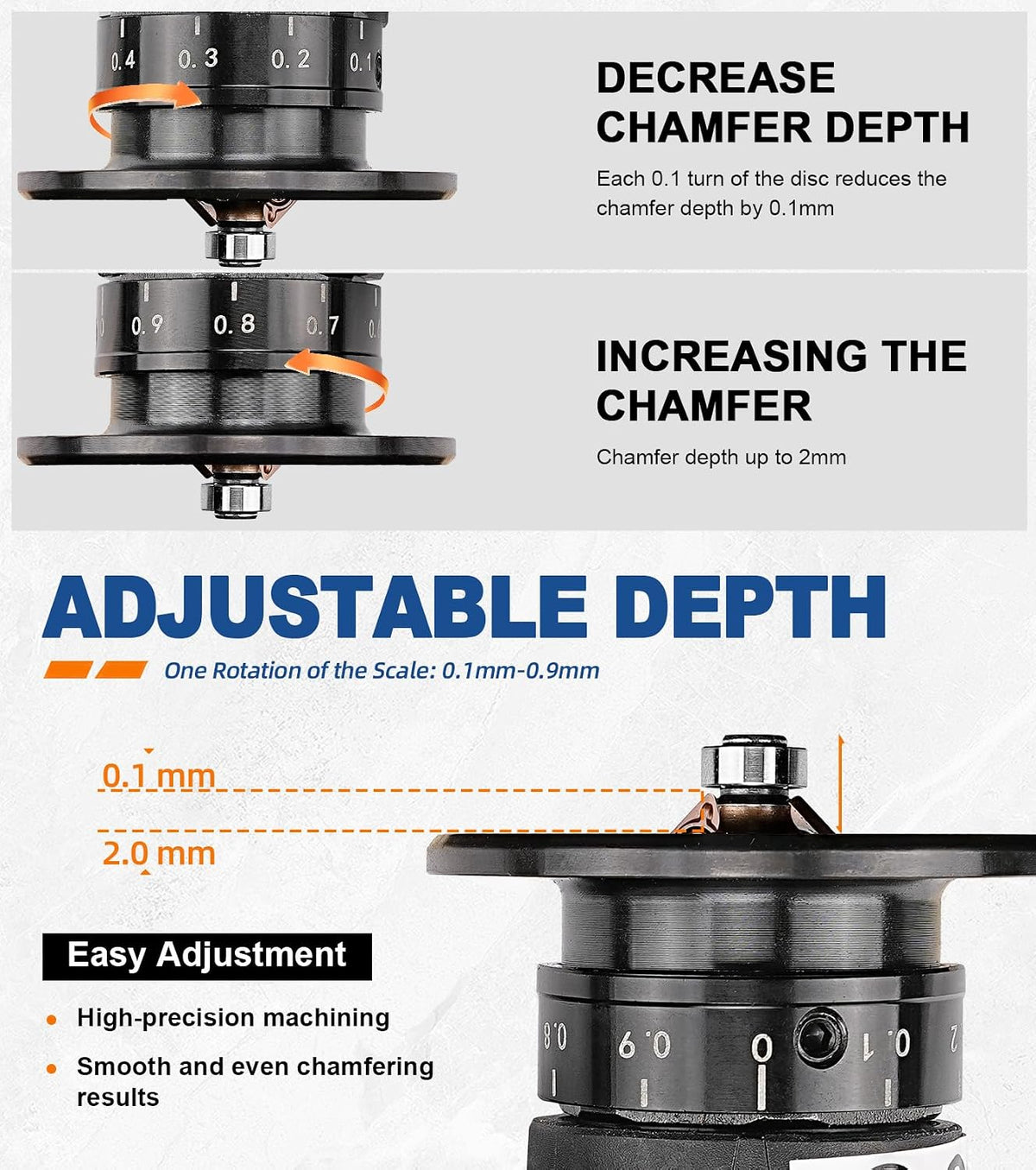 SI FANG portable deburring tool air inlet connection