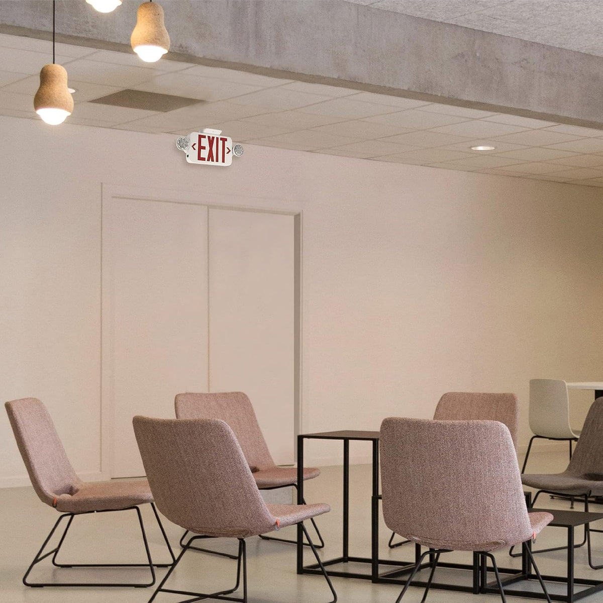 Hubbell safety light ceiling installation view
