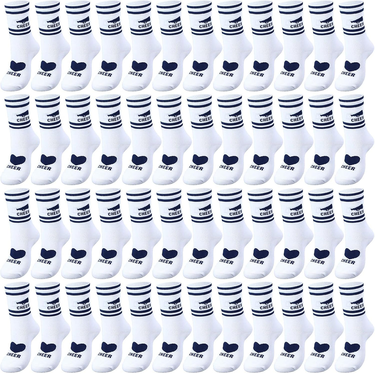 Cutecrop 12/24/48 Pairs Cheerleader Gifts Cheerleader Socks Cheer Ankle Sock for Women Girls Team Cheer Accessories - Image 14
