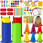 Kubusfly 116 piece outdoor carnival games set with potato sack race bags
