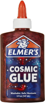 Elmer's Cosmic Glue Red And Orange front view bottle packaging