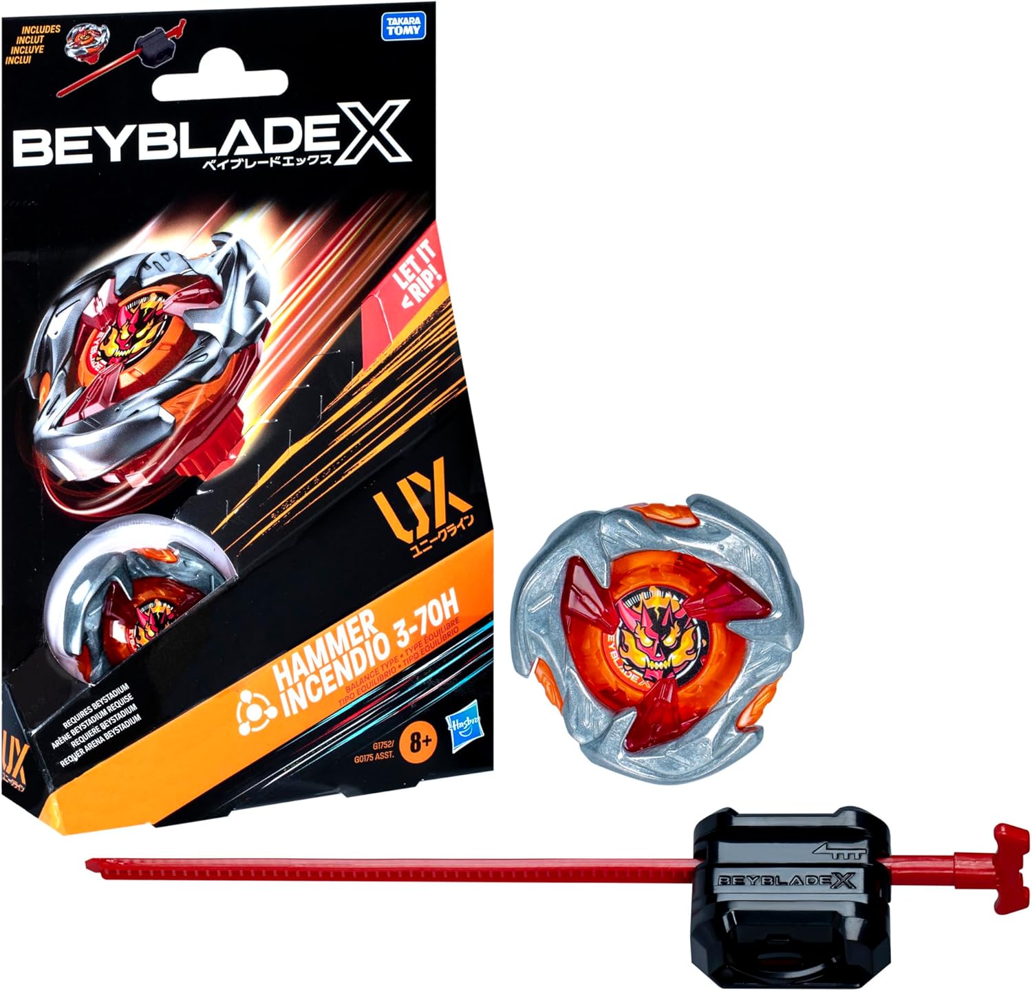 Beyblade X Hammer Incendio 3-70H UX Starter Pack front view