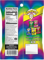 Warheads sour candy 56g packaging highlighting the 90s throwback design