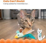 Catstages duck plush toy for indoor cats lifestyle shot