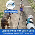 Sonqueen multi dog training leash highlighting the thickened soft foam padded grip