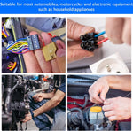 Assorted sizes of automotive terminal assembly and disassembly tools